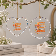 Autumn God's Beautiful Creation Glass Ornament - Material: Heart Glass Ornament