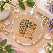 Autumn God's Way Inspirational Glass Ornament - Material: Circle Glass Ornament