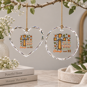 Autumn God's Way Inspirational Glass Ornament - Material: Heart Glass Ornament