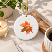 Autumn Hope Jesus Faith Glass Ornament - Material: Circle Ceramic Ornament