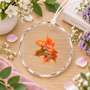Autumn Hope Jesus Faith Glass Ornament - Material: Circle Glass Ornament