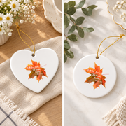 Autumn Hope Jesus Faith Glass Ornament - Material: Heart Ceramic Ornament