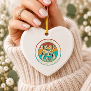 Baby Announcement Keepsake Gift Ceramic Ornament - Material: Heart Ceramic Ornament