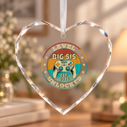 Baby Announcement Keepsake Gift Ceramic Ornament - Material: Heart Glass Ornament