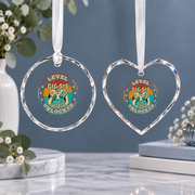 Baby Announcement Keepsake Gift Ceramic Ornament - Material: Heart Glass Ornament