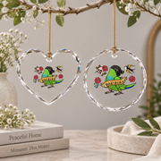 Bad Bird Nanday Conure Parrot Lover Glass Ornament - Material: Heart Glass Ornament