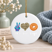 Bagel Lover Baking Gift For Baker Kitchen Holiday Decoration Glass Ornament - Material: Circle Ceramic Ornament