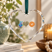 Bagel Lover Baking Gift For Baker Kitchen Holiday Decoration Glass Ornament - Material: Heart Glass Ornament