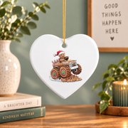 Baking Cookies Sweet Baker Gift For Cookie Lovers Holiday Decor Glass Ornament - Material: Heart Ceramic Ornament