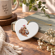 Baking Cookies Sweet Baker Gift For Cookie Lovers Holiday Decor Glass Ornament - Material: Heart Ceramic Ornament