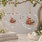 Baking Cookies Sweet Baker Gift For Cookie Lovers Holiday Decor Glass Ornament - Material: Heart Glass Ornament