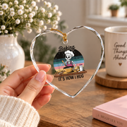 Baking Is How I Hug Baker Gift Kitchen Decoration Glass Ornament - Material: Heart Glass Ornament