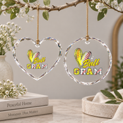 Ball Gram Baseball Softball Player Gift Glass Ornament - Material: Heart Glass Ornament
