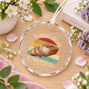 Banana Bread Whisperer Funny Baker Gift Baking Lover Kitchen Decor Glass Ornament - Material: Circle Glass Ornament