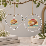 Banana Bread Whisperer Funny Baker Gift Baking Lover Kitchen Decor Glass Ornament - Material: Heart Glass Ornament