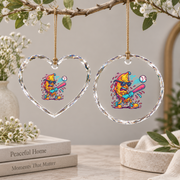 Banana Swinging Baseball Ice Cream Drip Glass Ornament - Material: Heart Glass Ornament