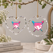 Baseball Bat Home Plate Game Day Glass Ornament - Material: Heart Glass Ornament