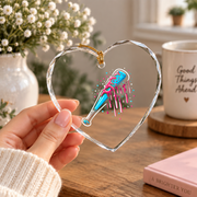 Baseball Bat Ice Cream Sprinkles Drip Glass Ornament - Material: Heart Glass Ornament