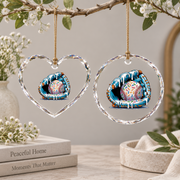 Baseball Glove Ice Cream Drip Player Glass Ornament - Material: Heart Glass Ornament