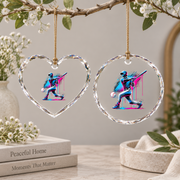 Baseball Home Plate Sprinkles Ice Cream Glass Ornament - Material: Heart Glass Ornament