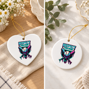 Baseball Ice Cream Drip Creative Gift Glass Ornament - Material: Heart Ceramic Ornament