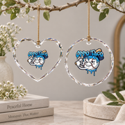 Baseball Ice Cream Drip Oppo Taco Design Glass Ornament - Material: Heart Glass Ornament