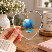 Baseball Ice Cream Melted Style Sports Glass Ornament - Material: Heart Glass Ornament