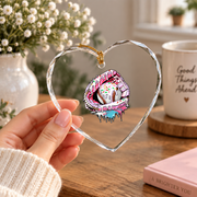 Baseball Softball Glove Ice Cream Drip Glass Ornament - Material: Heart Glass Ornament