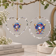 Baseball Team 250 Years Ice Cream Drip Glass Ornament - Material: Heart Glass Ornament
