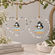 Bavarian Beer Orca Oktoberfest Festival Glass Ornament - Material: Heart Glass Ornament