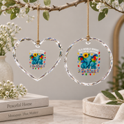 Be Kind Elephant Autism Awareness Ornament Glass Ornament - Material: Heart Glass Ornament