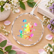 Be Kind Puzzle Piece Autism Ornament Glass Ornament - Material: Circle Glass Ornament