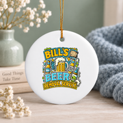 Beer Removal Service Funny Drinking Glass Ornament - Material: Circle Ceramic Ornament