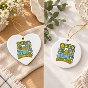 Beer Removal Service Funny Drinking Glass Ornament - Material: Heart Ceramic Ornament