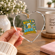 Beer Removal Service Funny Drinking Glass Ornament - Material: Heart Glass Ornament