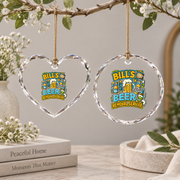 Beer Removal Service Funny Drinking Glass Ornament - Material: Heart Glass Ornament