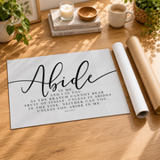 Bible Verse Wall Art John 15 Nkjv, Abide Quote, Scripture Print, Modern Farmhouse Decor Wall Art, Modern Wall Decor, 8x12 UNFRAMED - Format: Rolled Canvas