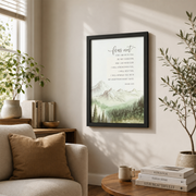 Bible Verse Wall Art Set, Fear Not Be Strong Trust In The Lord - Format: Black Framed Poster