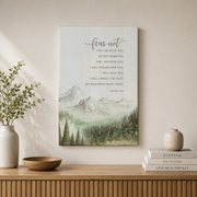 Bible Verse Wall Art Set, Fear Not Be Strong Trust In The Lord - Format: Stretched Canvas