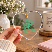 Bird Nerd Birdwatcher Lover Gift Glass Ornament - Material: Heart Glass Ornament