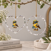 Bird Watching Nature Lover Glass Ornament - Material: Heart Glass Ornament