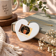 Black Assistant Principal Appreciation Glass Ornament - Material: Heart Ceramic Ornament