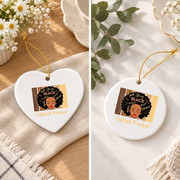 Black Assistant Principal Appreciation Glass Ornament - Material: Heart Ceramic Ornament