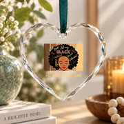 Black Assistant Principal Appreciation Glass Ornament - Material: Heart Glass Ornament