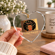 Black Assistant Principal Appreciation Glass Ornament - Material: Heart Glass Ornament