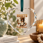 Black History Boots On The Ground Cowgirl Glass Ornament - Material: Heart Glass Ornament