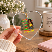 Black History Month African American Keepsake Glass Ornament - Material: Heart Glass Ornament