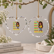 Black History Month African American Keepsake Glass Ornament - Material: Heart Glass Ornament