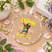 Black History Month African American Men Glass Ornament - Material: Circle Glass Ornament