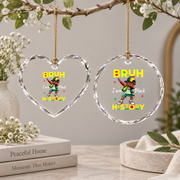 Black History Month African American Men Glass Ornament - Material: Heart Glass Ornament